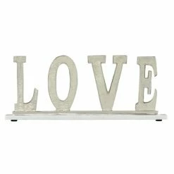 Coupon 🔔 Grayson Lane Traditional Polished Silver Love Aluminum Decorative Sign 🥰