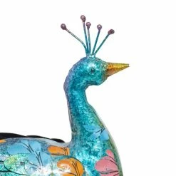 Buy 🛒 Grayson Lane 20-in x 31-in Turquoise Iron Eclectic Peacock Garden Sculpture ✨ -GRAYSON LANE Sales 2022 330941564 AlternateImage4 l