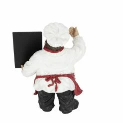 New 🔔 Grayson Lane Traditional Red/White Polystone Decorative Chef with Chalkboard Sign 🧨 -GRAYSON LANE Sales 2022 330941567 AlternateImage8 l