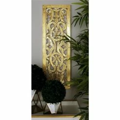 Promo 😍 Grayson Lane 36-in H x 12-in W Ornamental Gold Wood Wall Accent ⌛ -GRAYSON LANE Sales 2022 330941571 AlternateImage2 l