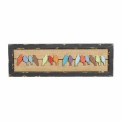 Hot Sale 🎉 Grayson Lane 12-in H x 38-in W Multicolour Birds Wood Wall Accent 🛒