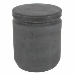 Deals 🌟 Grayson Lane 17-in x 15-in Black Outdoor Foot Stool 👏