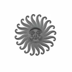 Discount 🔔 Grayson Lane 30-in H x 30-in W Rustic Iron Sun Wall Accent 🎁