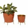 Best deal ⌛ Grayson Lane 11.85-in W x 12-in H Orange Metal Wall Planter - 2-Pack 👍