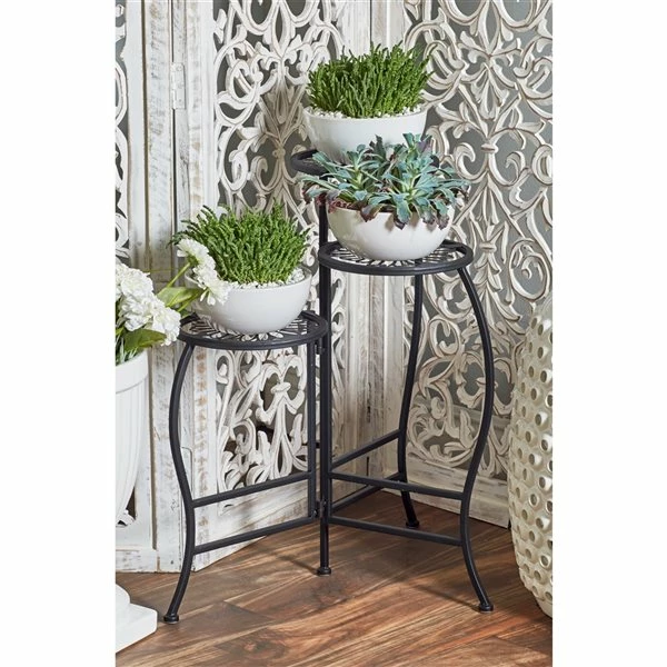 Best Pirce 💯 Grayson Lane 24-in Black Outdoor Cast Iron Plant Stand ❤️ 2 Best Pirce 💯 Grayson Lane 24-in Black Outdoor Cast Iron Plant Stand ❤️ - Image 2