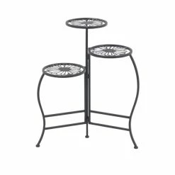 Best Pirce 💯 Grayson Lane 24-in Black Outdoor Cast Iron Plant Stand ❤️