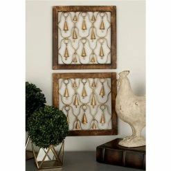Outlet 🥰 Grayson Lane 16-in H x 16-in W Farmhouse Wood Wall Accent - Set of 2 🔔 -GRAYSON LANE Sales 2022 330941625 AlternateImage2 l