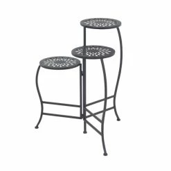 Brand new 🥰 Grayson Lane 24-in Black Outdoor Round Cast Iron Plant Stand ⭐ -GRAYSON LANE Sales 2022 330941626 AlternateImage5 l