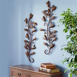 Wholesale ✨ Grayson Lane 35.75-in H x 15.5-in W Floral Metal Wall Accent - Set of 2 🤩 -GRAYSON LANE Sales 2022 330941641 AlternateImage3 l