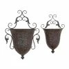 Hot Sale 😀 Grayson Lane 16-in W x 22-in H Brown Metal Hanging Planter - 2-Pack 👍