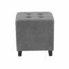 Brand new 👍 Grayson Lane Modern Grey Polyester Square Ottoman ✨