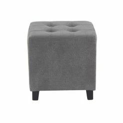Brand new 👍 Grayson Lane Modern Grey Polyester Square Ottoman ✨