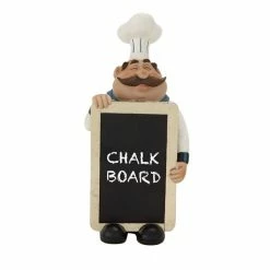 Best reviews of ⌛ Grayson Lane Traditional White Polystone Chef with Chalkboard Tabletop Decoration 🤩