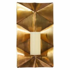 Best Pirce 🔥 Grayson Lane 1-Candle Gold Metal Sconce Candle Holder ⭐
