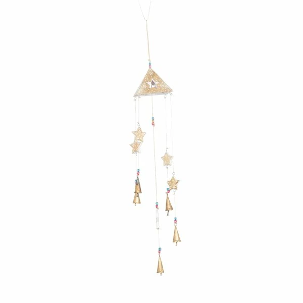 Flash Sale 🎁 Grayson Lane 32-in Gold Wood Stars Wind Chime with Cone-Shaped Wind Catchers ❤️ 1 Flash Sale 🎁 Grayson Lane 32-in Gold Wood Stars Wind Chime with Cone-Shaped Wind Catchers ❤️