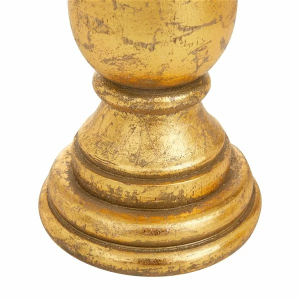 Best Sale ❤️ Grayson Lane 1-Candle Gold Wood Pillar Candle Holders - 3-Piece 🧨 4 Best Sale ❤️ Grayson Lane 1-Candle Gold Wood Pillar Candle Holders - 3-Piece 🧨 - Image 4