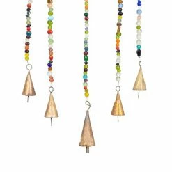 Best reviews of 😀 Grayson Lane 30-in Gold Metal Peacock Wind Chime with Multicoloured Glass Beads 🤩 -GRAYSON LANE Sales 2022 330942159 AlternateImage3 l