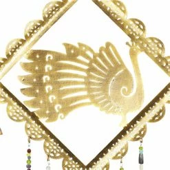 Best reviews of 😀 Grayson Lane 30-in Gold Metal Peacock Wind Chime with Multicoloured Glass Beads 🤩 -GRAYSON LANE Sales 2022 330942159 AlternateImage4 l