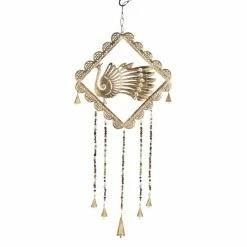 Best reviews of π Grayson LaneΒ 30-in Gold Metal Peacock Wind Chime with Multicoloured Glass Beads π€©