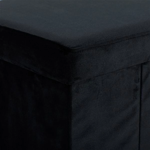 Deals 👍 Grayson Lane Modern Black Polyester Square Integrated Storage Ottoman 🌟 4 Deals 👍 Grayson Lane Modern Black Polyester Square Integrated Storage Ottoman 🌟 - Image 4