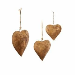 New 😉 Grayson Lane 20-in Rustic Gold Metal Heart-Shaped Wind Chime - Set of 3 😍 -GRAYSON LANE Sales 2022 330942169 AlternateImage5 l