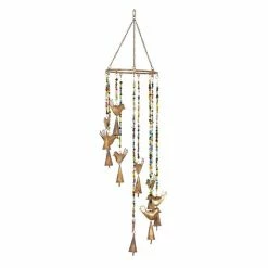 Budget 🧨 Grayson Lane 26-in Gold Metal Birds Wind Chime 🎉