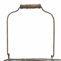 Best Sale 🎉 Grayson Lane 16-in x 15-in Silver Metal Farmhouse Planter with Handle 😀 -GRAYSON LANE Sales 2022 330942176 AlternateImage4 l