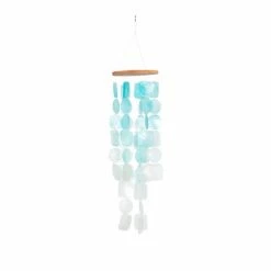 Deals ❤️ Grayson Lane 24-in Blue Capiz Shell Wind Chime 🤩