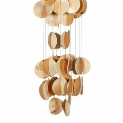Best reviews of 🎉 Grayson Lane 17-in Coastal Textured Gold/Beige Metal Capiz Wind Chime 🎉 -GRAYSON LANE Sales 2022 330942211 AlternateImage4 l