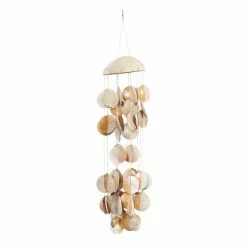 Best reviews of 🎉 Grayson Lane 17-in Coastal Textured Gold/Beige Metal Capiz Wind Chime 🎉 -GRAYSON LANE Sales 2022 330942211 AlternateImage5 l