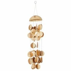 Best reviews of π Grayson LaneΒ 17-in Coastal Textured Gold/Beige Metal Capiz Wind Chime π