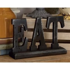 Flash Sale 🔔 Grayson Lane Industrial Antique Black MDF Eat Sign Tabletop Decoration ❤️ -GRAYSON LANE Sales 2022 330942212 AlternateImage3 l