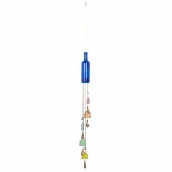 Budget 🧨 Grayson Lane 41-in Blue Glass Wind Chime with Cone-Shaped Wind Catchers 👍