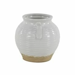 Cheap 🔔 Grayson Lane 9-in x 10-in White Stoneware Vintage Planter 🎉 -GRAYSON LANE Sales 2022 330942243 AlternateImage5 l