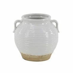 Cheap 🔔 Grayson Lane 9-in x 10-in White Stoneware Vintage Planter 🎉