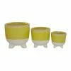 Best reviews of 🔔 Grayson Lane 7 3/4-in x 7 1/2-in Yellow Ceramic Contemporary Planters - Set of 3 😀