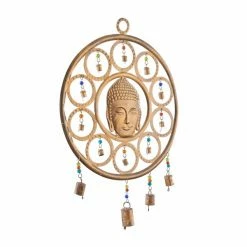 Cheap 😀 Grayson Lane 25-in Brass Metal Buddha Wind Chime with Bells 🔔 -GRAYSON LANE Sales 2022 330942260 AlternateImage5 l