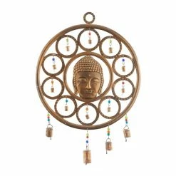 Cheap 😀 Grayson Lane 25-in Brass Metal Buddha Wind Chime with Bells 🔔