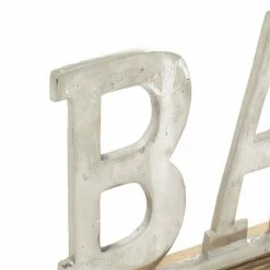 New 😉 Grayson Lane Glam Silver Aluminum/Wood Bar Sign Tabletop Decoration 😍 -GRAYSON LANE Sales 2022 330942264 AlternateImage5 l