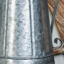 Buy 🛒 Grayson Lane 9-in x 20-in Silver Metal Farmhouse Planter with Handle 🥰 -GRAYSON LANE Sales 2022 330942265 AlternateImage3 l