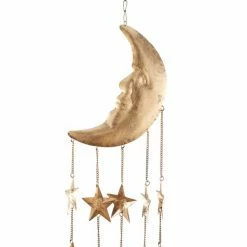 Best Pirce ⭐ Grayson Lane 39-in Gold Metal Sunface Wind Chime with Moon and Stars ✨ -GRAYSON LANE Sales 2022 330942267 AlternateImage4 l