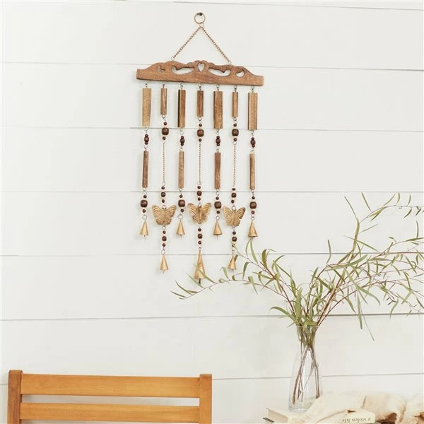 Flash Sale π Grayson LaneΒ 26-in Brown Wood Butterfly Wind Chime with Gold Wind Catchers π 2 Flash Sale π Grayson LaneΒ 26-in Brown Wood Butterfly Wind Chime with Gold Wind Catchers π - Image 2