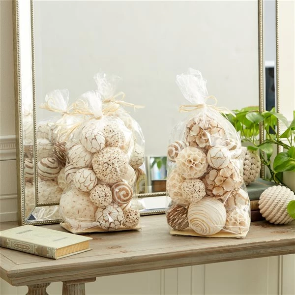 Outlet ๐ Grayson Lane Beige Natural Orbs and Vase Fillers - 2-Pack ๐ 2 Outlet ๐ Grayson Lane Beige Natural Orbs and Vase Fillers - 2-Pack ๐ - Image 2