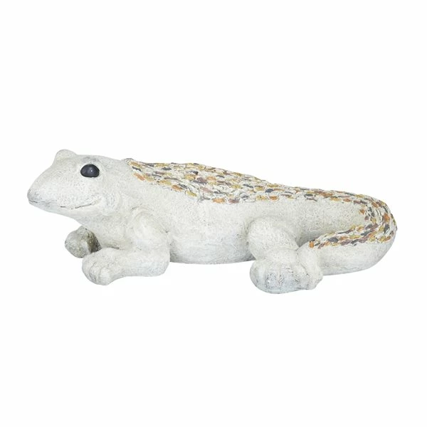 New 🥰 Grayson Lane 6.45-in H x 19.05-in W White Lizard Garden Statue 🥰 5 New 🥰 Grayson Lane 6.45-in H x 19.05-in W White Lizard Garden Statue 🥰 - Image 5