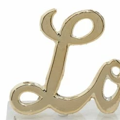 Cheapest 🌟 Grayson Lane Glam Clear and Gold Acrylic/Aluminum Love Sign Tabletop Decoration - Set of 2 ✔️ -GRAYSON LANE Sales 2022 330942287 AlternateImage5 l