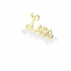 Cheapest 🌟 Grayson Lane Glam Clear and Gold Acrylic/Aluminum Love Sign Tabletop Decoration - Set of 2 ✔️ -GRAYSON LANE Sales 2022 330942287 AlternateImage7 l