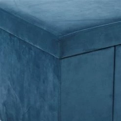 Budget 🔥 Grayson Lane Modern Turquoise Polyester Square Integrated Storage Ottoman 🎁 -GRAYSON LANE Sales 2022 330942288 AlternateImage4 l