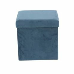 Budget ๐ฅ Grayson Lane Modern Turquoise Polyester Square Integrated Storage Ottoman ๐
