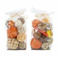 Wholesale 😉 Grayson Lane Brown/Orange Country Orbs and Vase Fillers - 2-Pack 🛒
