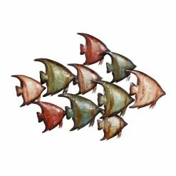 Promo ⌛ Grayson Lane 18-in H x 26-in W Fishes Metal Wall Accent 🔥